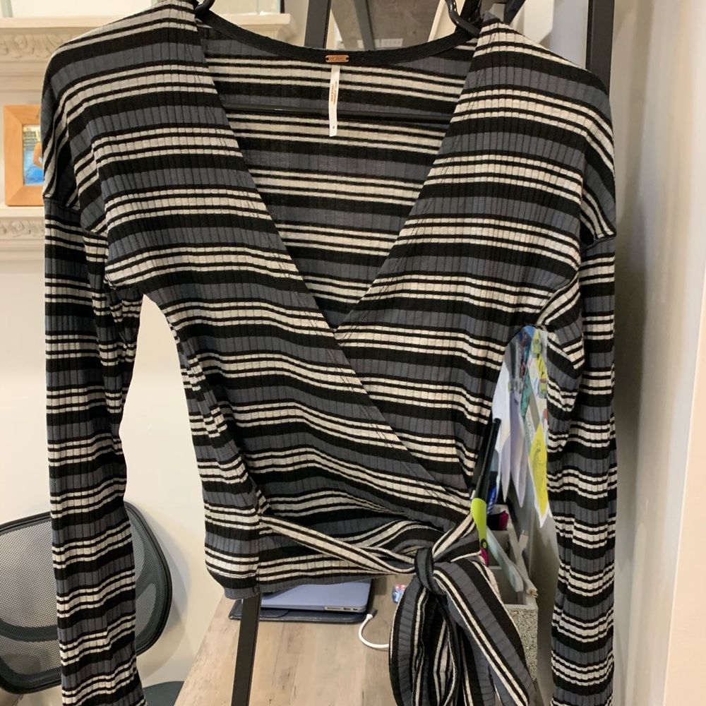 Free people wrap top with tie